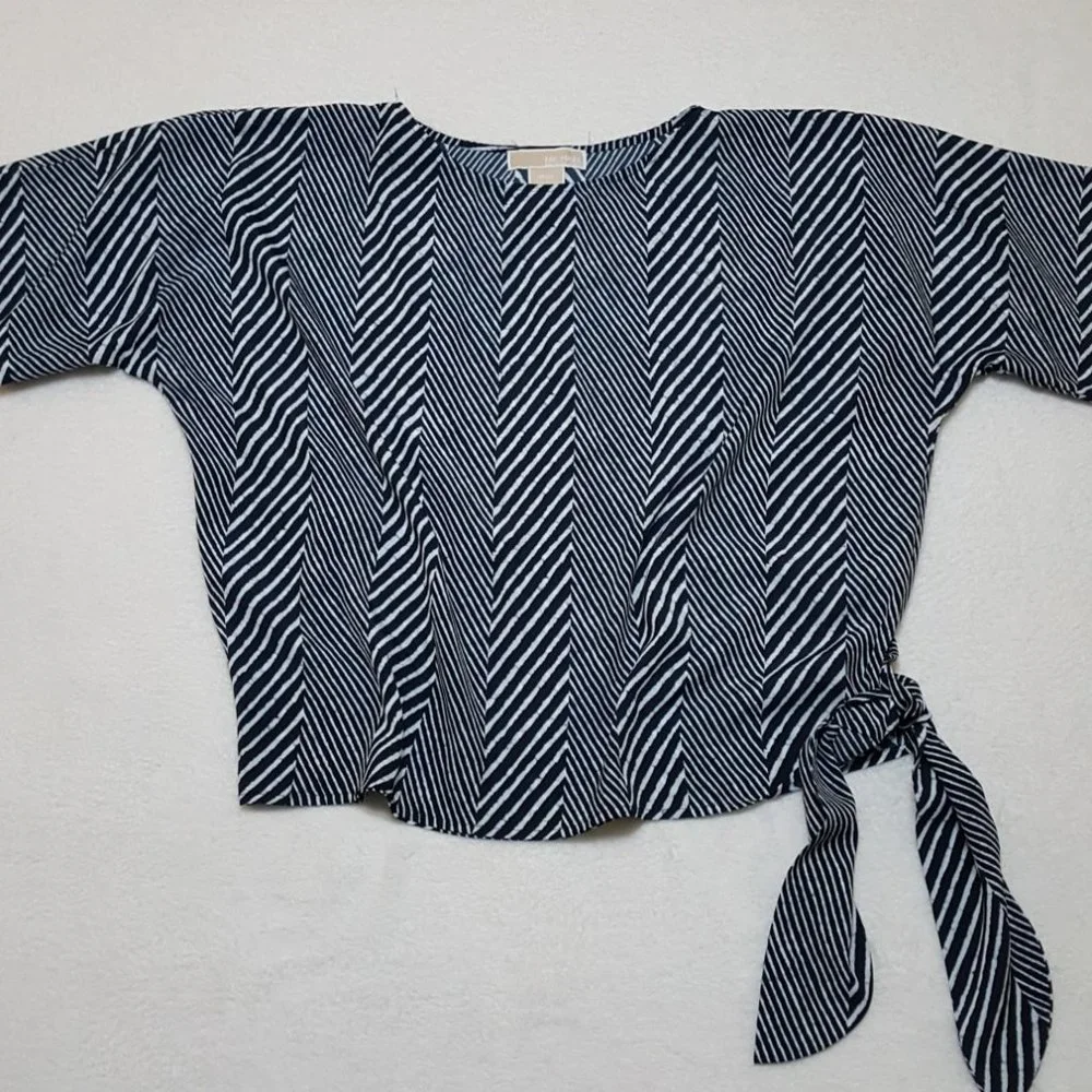 MICHAEL KORS Blue Top Blouse, Size M - Picture 5 of 15